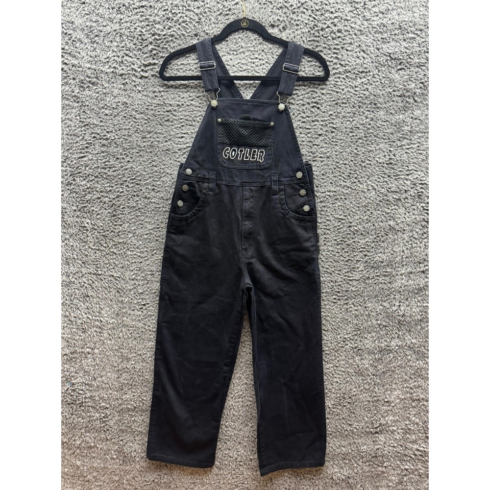 Vintage Cotler Denim Baggy Carpenter Overalls Dark Wash Black Women' Size M10/12